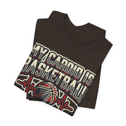 My Cardio is Basketball Heartbeat T-Shirt | Funny Hooper Tee | Gift for Players