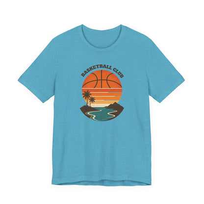 Retro Basketball Club Sunset T-Shirt | Vintage Hoops Tee | Perfect Gift