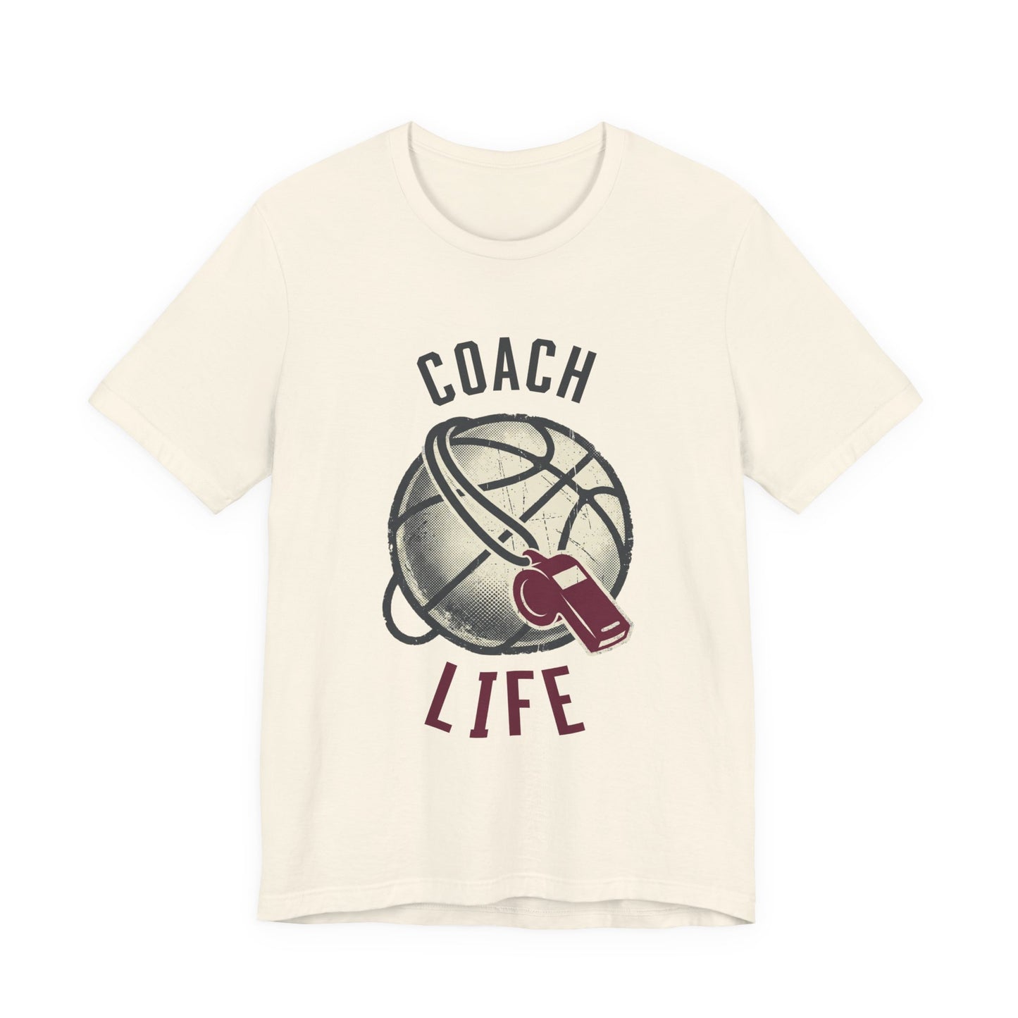 Coach Life Basketball T-Shirt | Whistle & Ball Tee | Perfect Gift for Coaches