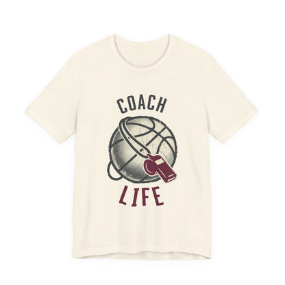 Coach Life Basketball T-Shirt | Whistle & Ball Tee | Perfect Gift for Coaches