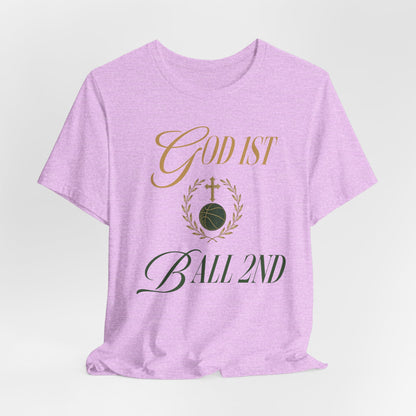 God First Ball 2nd Basketball T-Shirt | Faith-Inspired Hooper Tee | Perfect Gift