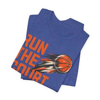 Run The Court Basketball T-Shirt | Motion Hooper Tee | Perfect Gift for Players