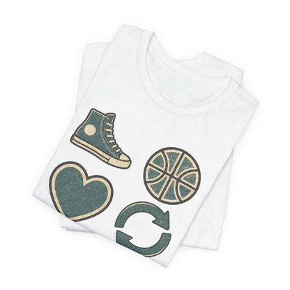 Live Hoop Repeat Basketball T-Shirt | Vintage Hooper Tee | Perfect Gift for Court Players