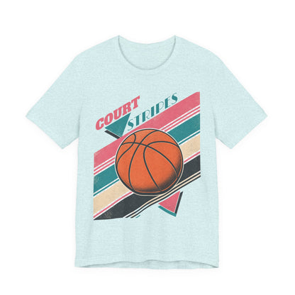 Court Stripes Retro Basketball T-Shirt | Vintage Tee | Perfect Gift for Hoopers