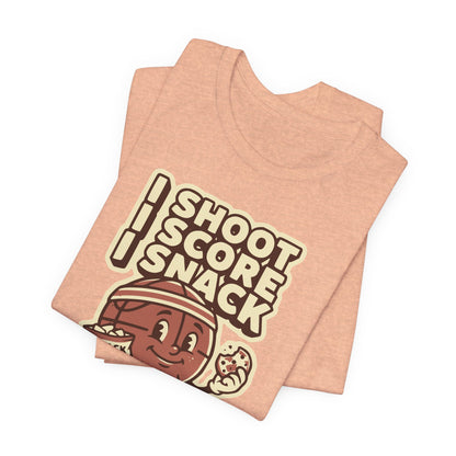 I Shoot I Score I Snack Basketball T-Shirt | Funny Hooper Tee | Gift for Ballers