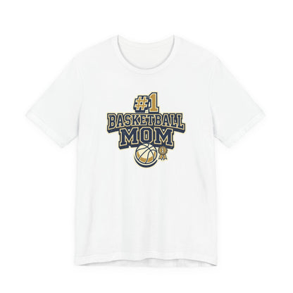 #1 Basketball Mom Tee | Navy & Gold Award Graphic | Perfect Gift for Hooper Parents
