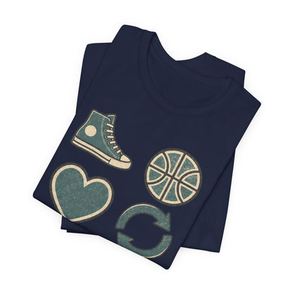 Live Hoop Repeat Basketball T-Shirt | Vintage Hooper Tee | Perfect Gift for Court Players