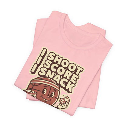 I Shoot I Score I Snack Basketball T-Shirt | Funny Hooper Tee | Gift for Ballers