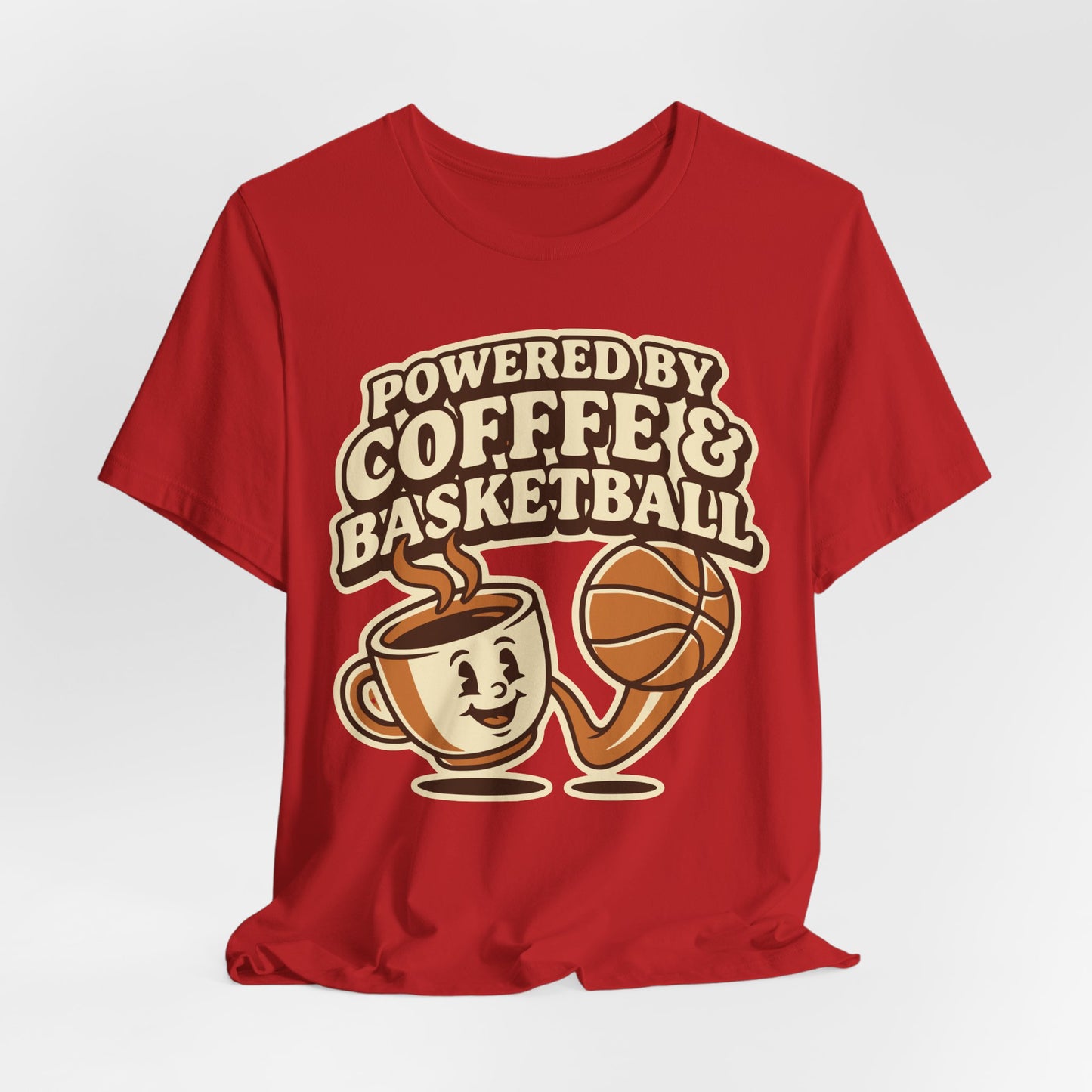 Powered by Coffee & Basketball T-Shirt | Witziger Hooper Tee | Perfektes Geschenk