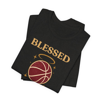 Blessed and Balling Basketball T-Shirt | Faith Halo Tee | Perfect Gift for Hoopers