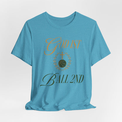 God First Ball 2nd Basketball T-Shirt | Faith-Inspired Hooper Tee | Perfect Gift