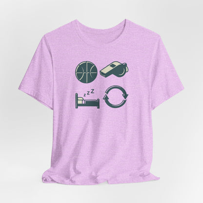 Coach Sleep Repeat Basketball T-Shirt | Hooper's Cycle Tee | Perfect Gift