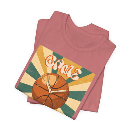 Game Time Basketball Clock T-Shirt | Retro Hooper Tee | Perfect Gift for Ball Players