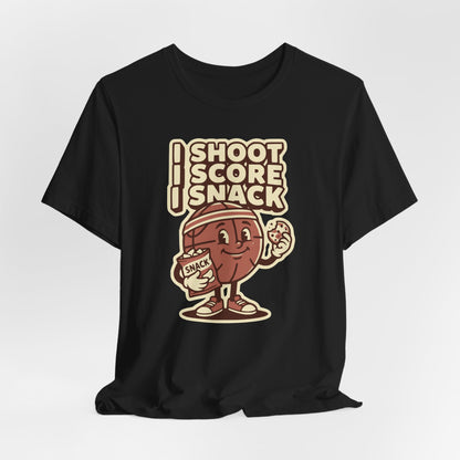 I Shoot I Score I Snack Basketball T-Shirt | Funny Hooper Tee | Gift for Ballers