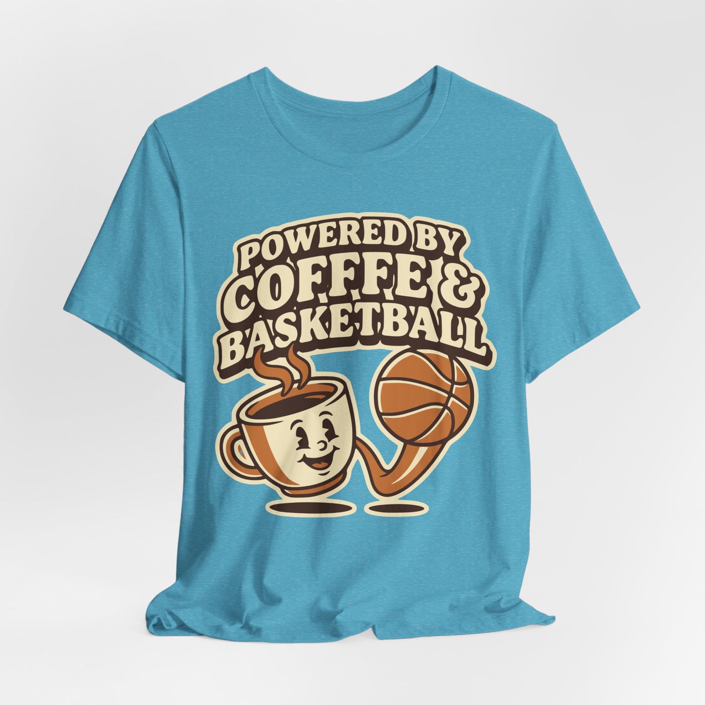 Powered by Coffee & Basketball T-Shirt | Witziger Hooper Tee | Perfektes Geschenk