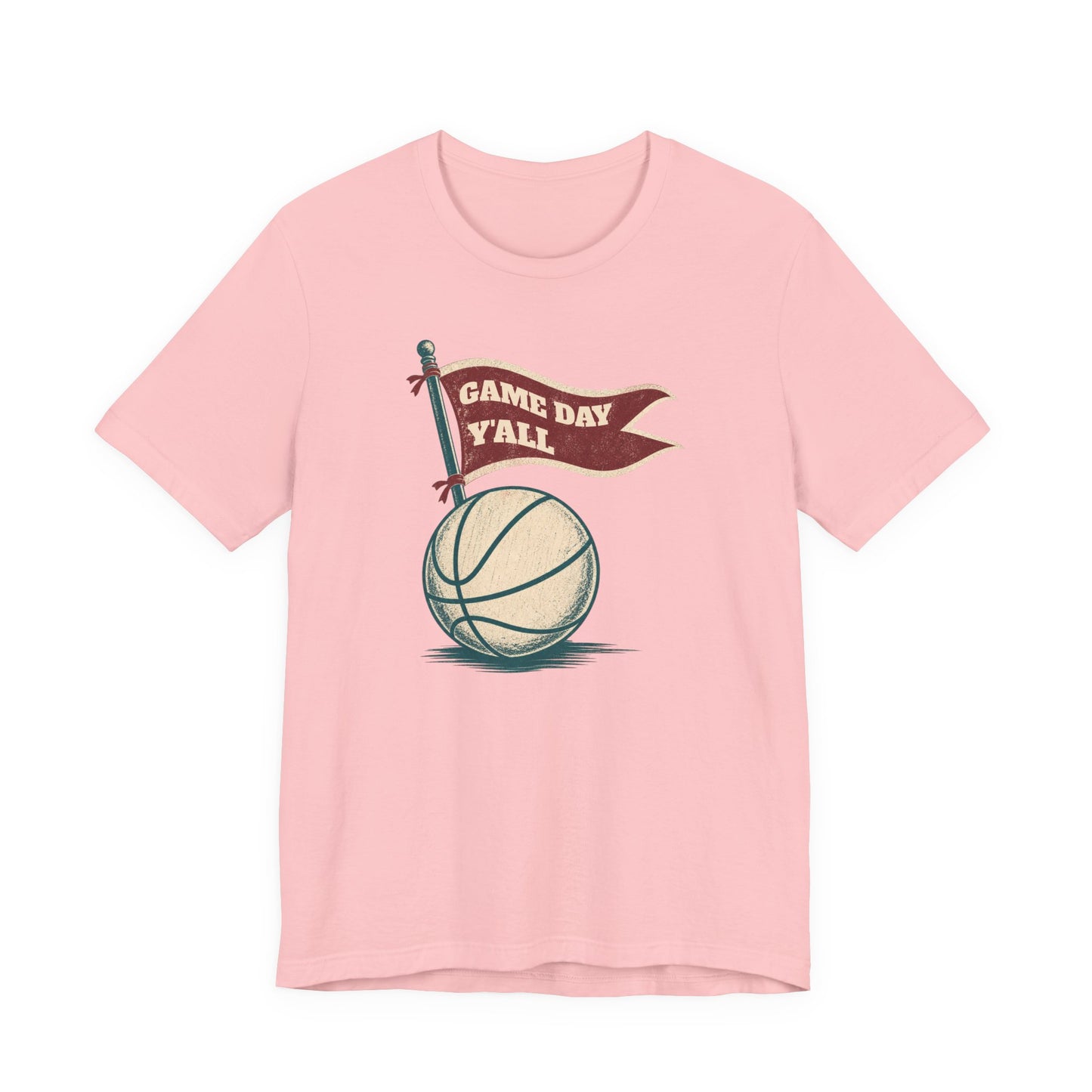 Game Day Y'all Basketball T-Shirt | Vintage Flag Tee | Perfect Gift for Hoopers