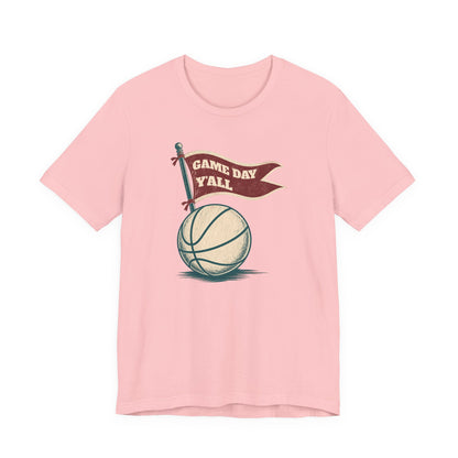 Game Day Y'all Basketball T-Shirt | Vintage Flag Tee | Perfect Gift for Hoopers