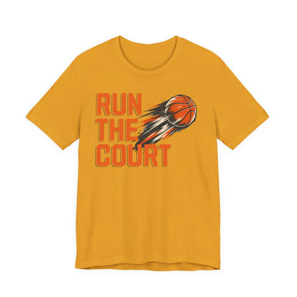 Run The Court Basketball T-Shirt | Motion Hooper Tee | Perfect Gift for Players
