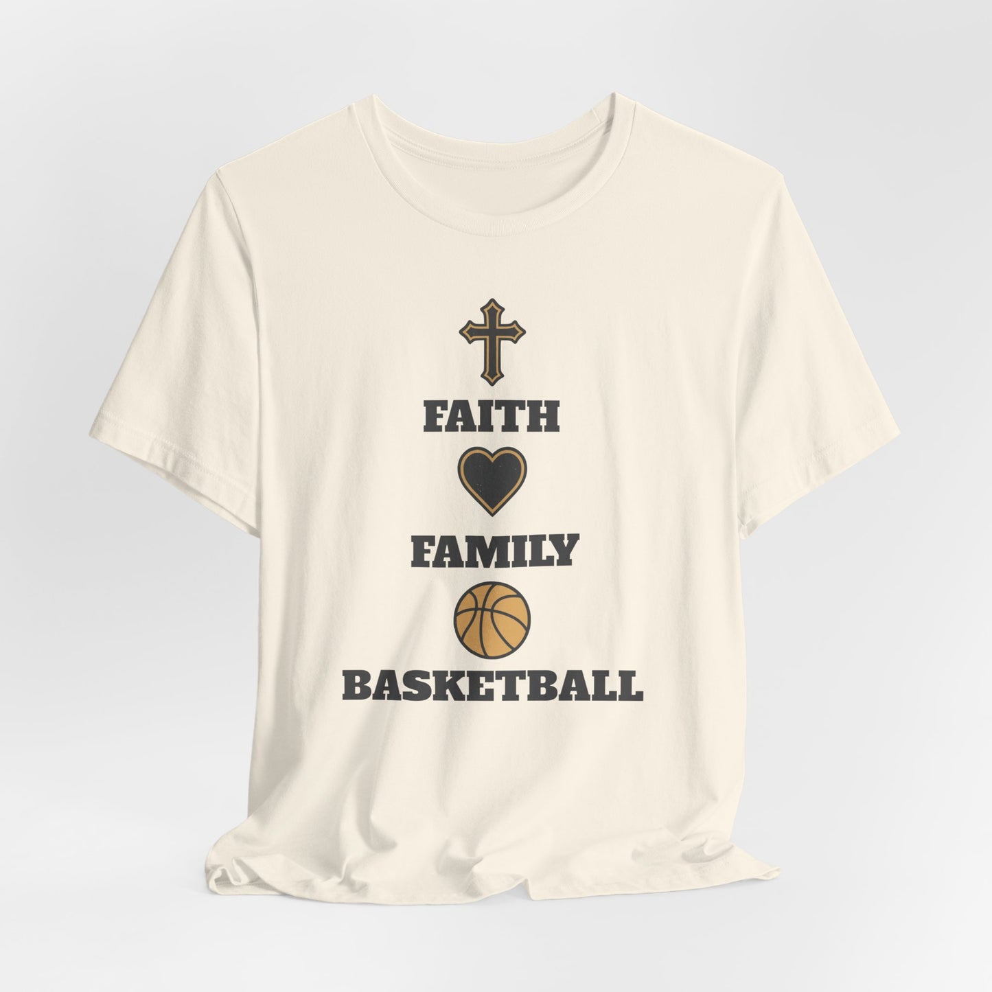 Faith Family Basketball T-Shirt | Inspirations-Hooper Tee | Geschenk für Spieler
