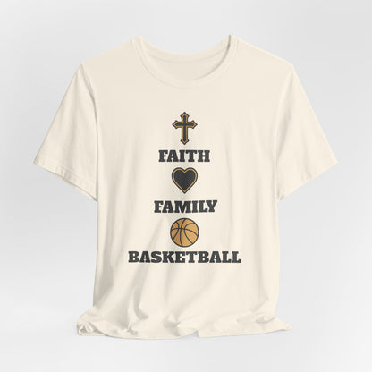 Faith Family Basketball T-Shirt | Inspirational Hooper Tee | Perfect Gift for Players