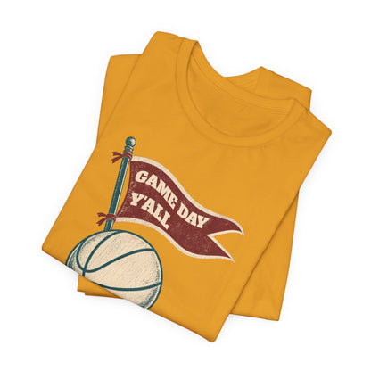 Game Day Y'all Basketball T-Shirt | Vintage Flag Tee | Perfect Gift for Hoopers