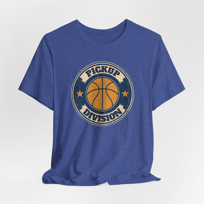Pickup Division Retro Basketball T-Shirt | Vintage Badge Tee | Perfect Gift for Hoopers