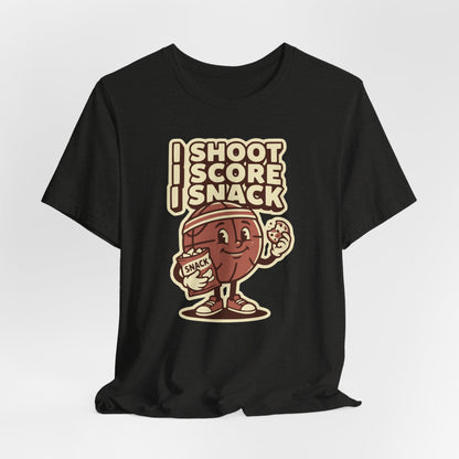 I Shoot I Score I Snack Basketball T-Shirt | Funny Hooper Tee | Gift for Ballers