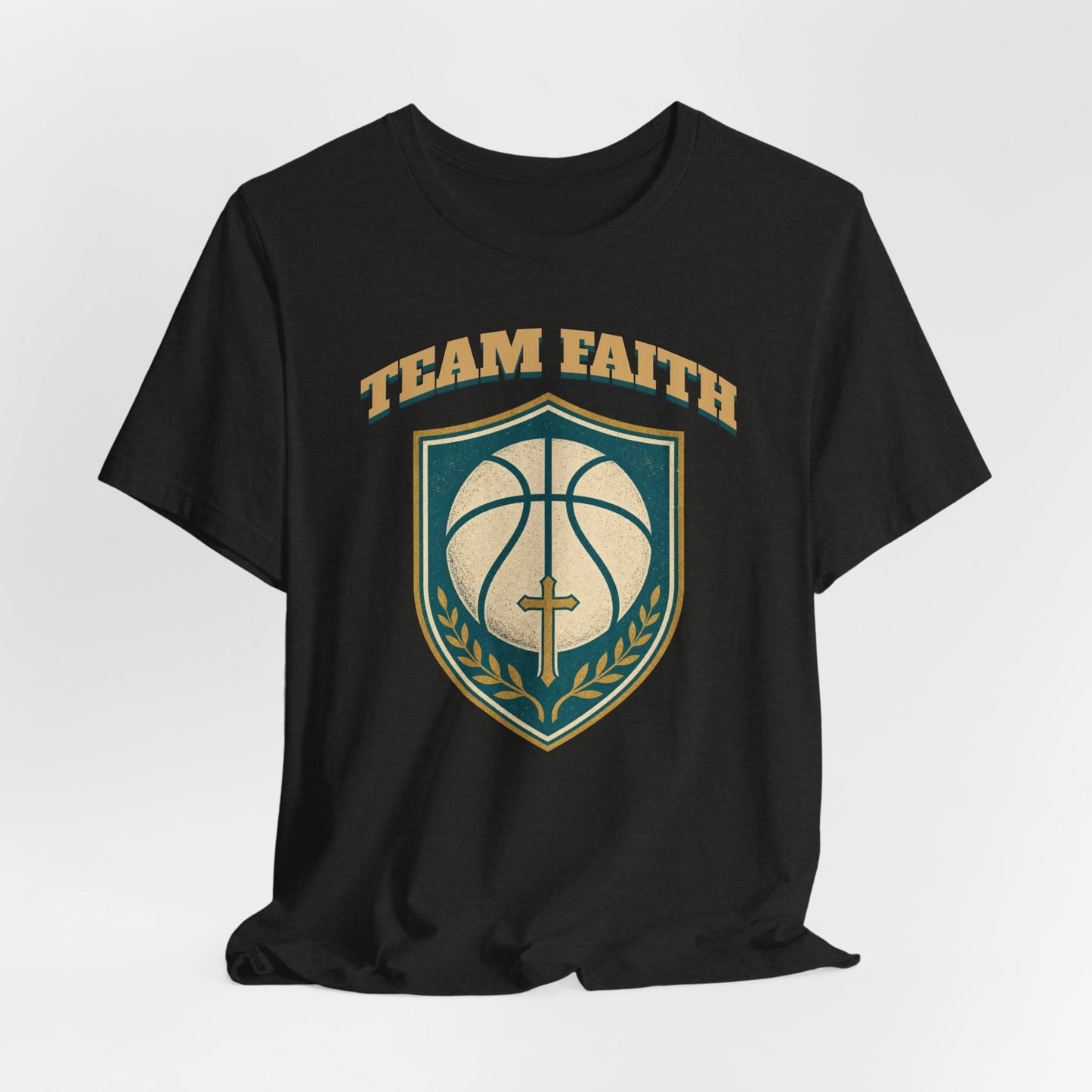 Team Faith Basketball T-Shirt | Cross & Hoops Tee | Spiritual Hoopers Gift