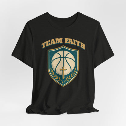 Team Faith Basketball T-Shirt | Cross & Hoops Tee | Spiritual Hoopers Gift