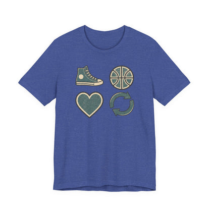 Live Hoop Repeat Basketball T-Shirt | Vintage Hooper Tee | Perfect Gift for Court Players