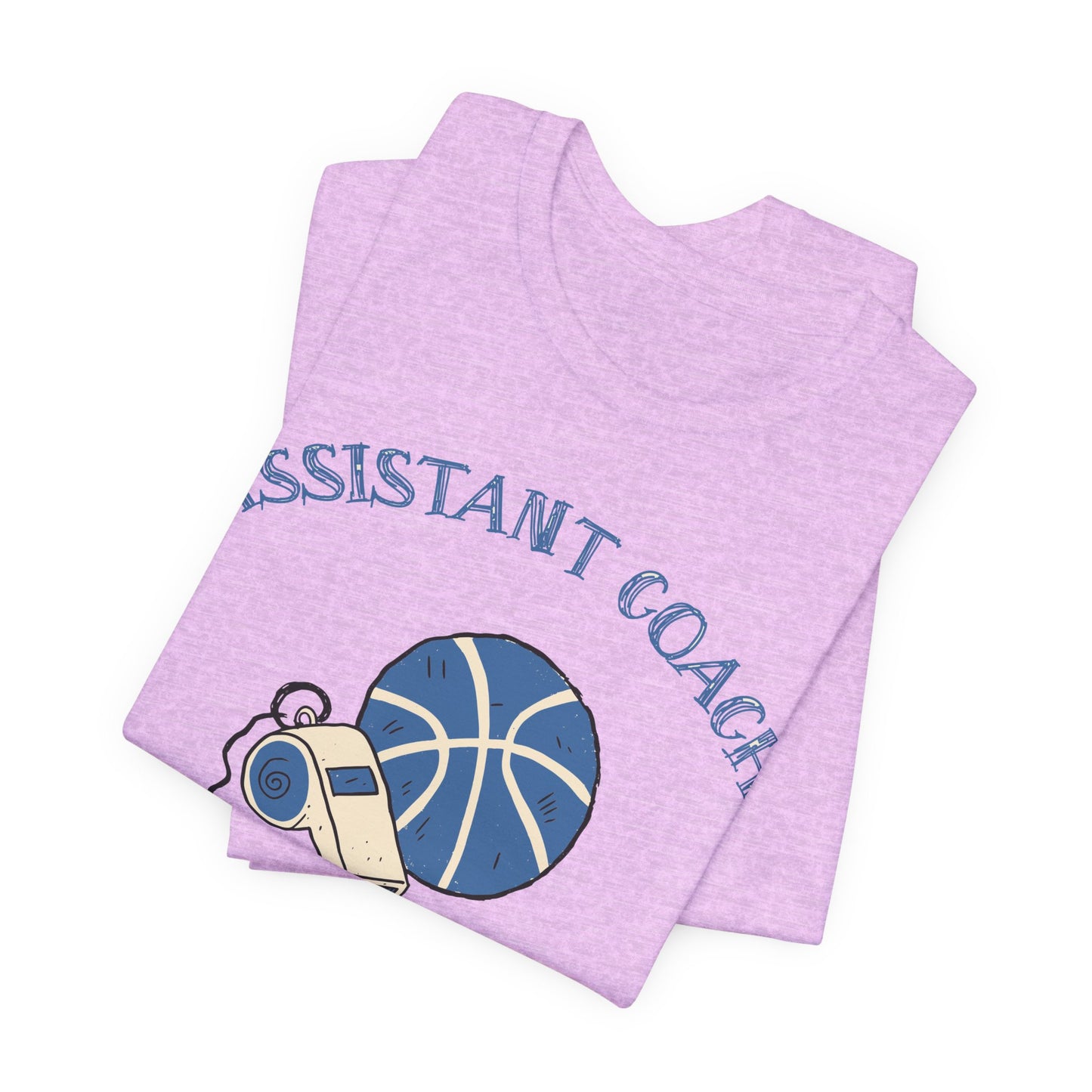 Assistant Coach Basketball T-Shirt | Whistle & Ball Tee | Perfect Coach Gift