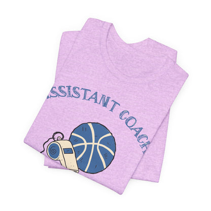 Assistant Coach Basketball T-Shirt | Whistle & Ball Tee | Perfect Coach Gift
