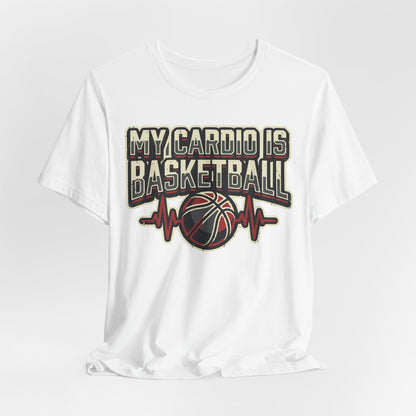 My Cardio is Basketball Heartbeat T-Shirt | Funny Hooper Tee | Gift for Players