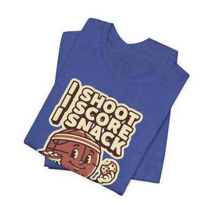 I Shoot I Score I Snack Basketball T-Shirt | Funny Hooper Tee | Gift for Ballers