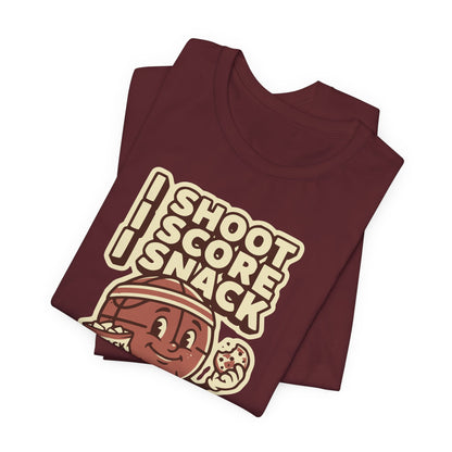 I Shoot I Score I Snack Basketball T-Shirt | Funny Hooper Tee | Gift for Ballers