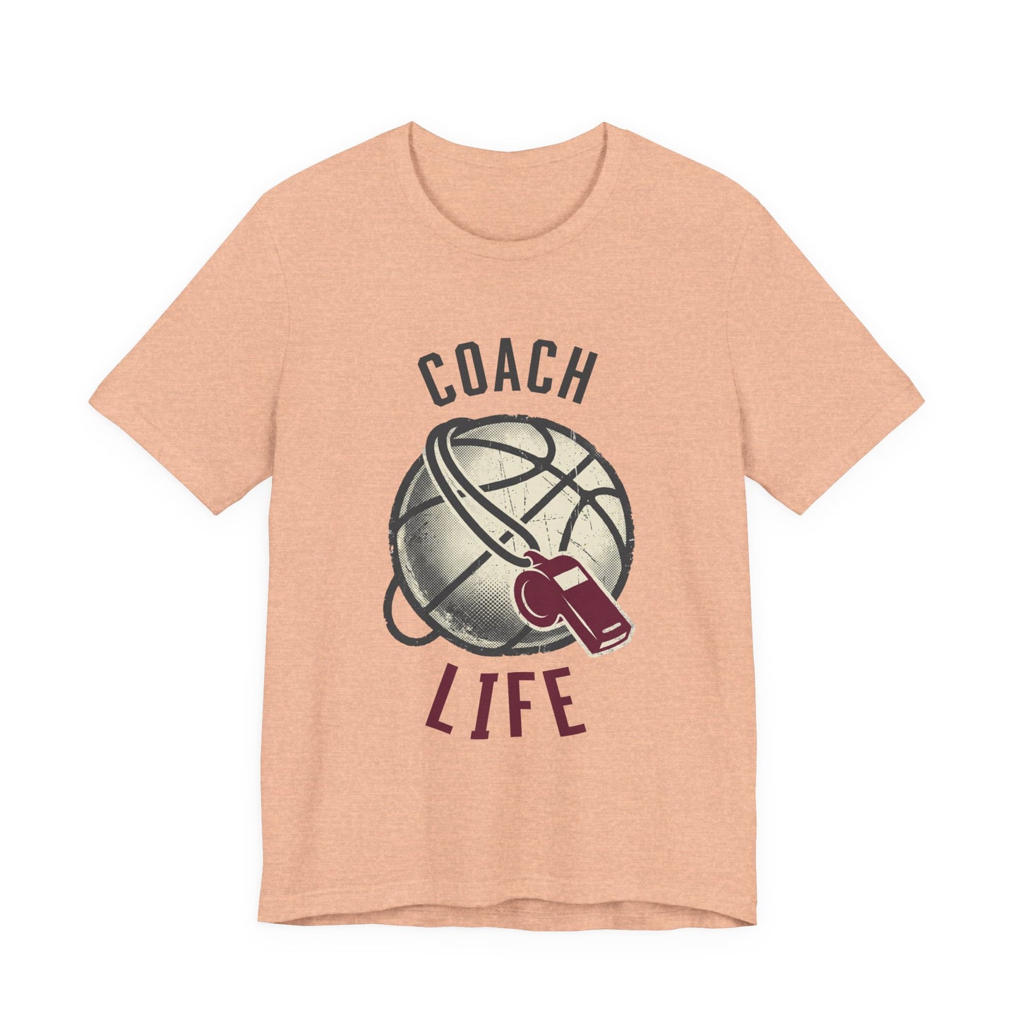 Coach Life Basketball T-Shirt | Whistle & Ball Tee | Perfect Gift for Coaches