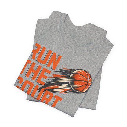 Run The Court Basketball T-Shirt | Motion Hooper Tee | Perfect Gift for Players