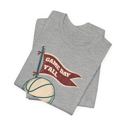 Game Day Y'all Basketball T-Shirt | Vintage Flag Tee | Perfect Gift for Hoopers
