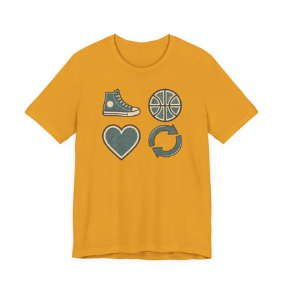 Live Hoop Repeat Basketball T-Shirt | Vintage Hooper Tee | Perfect Gift for Court Players
