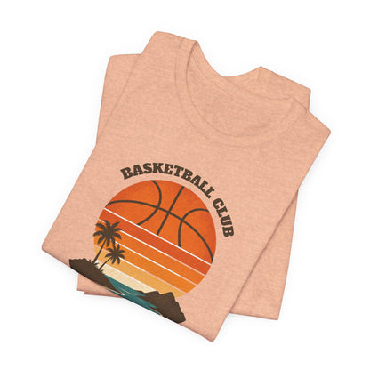 Retro Basketball Club Sunset T-Shirt | Vintage Hoops Tee | Perfect Gift
