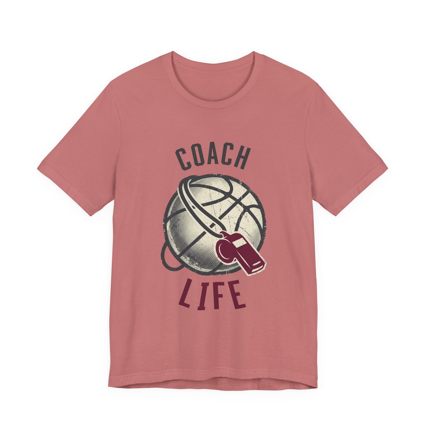 Coach Life Basketball T-Shirt | Whistle & Ball Tee | Perfect Gift for Coaches