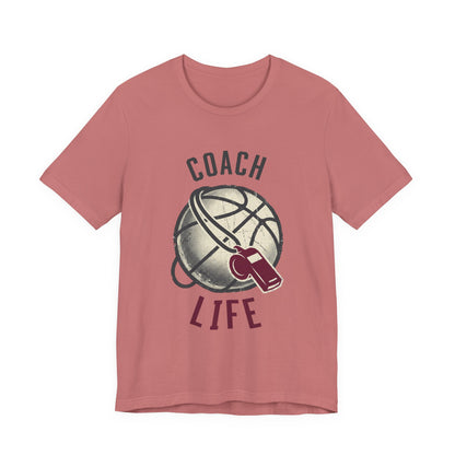 Coach Life Basketball T-Shirt | Whistle & Ball Tee | Perfect Gift for Coaches