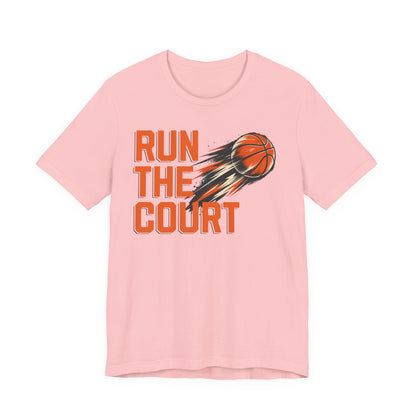 Run The Court Basketball T-Shirt | Motion Hooper Tee | Perfect Gift for Players
