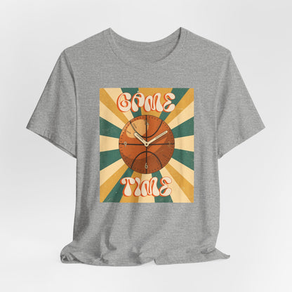 Game Time Basketball Clock T-Shirt | Retro Hooper Tee | Perfect Gift for Ball Players