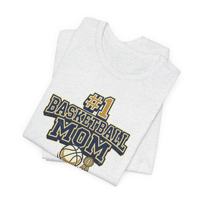 #1 Basketball Mom Tee | Navy & Gold Award Graphic | Perfect Gift for Hooper Parents