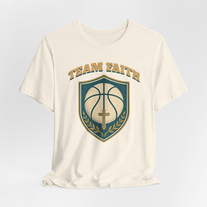 Team Faith Basketball T-Shirt | Cross & Hoops Tee | Spiritual Hoopers Gift
