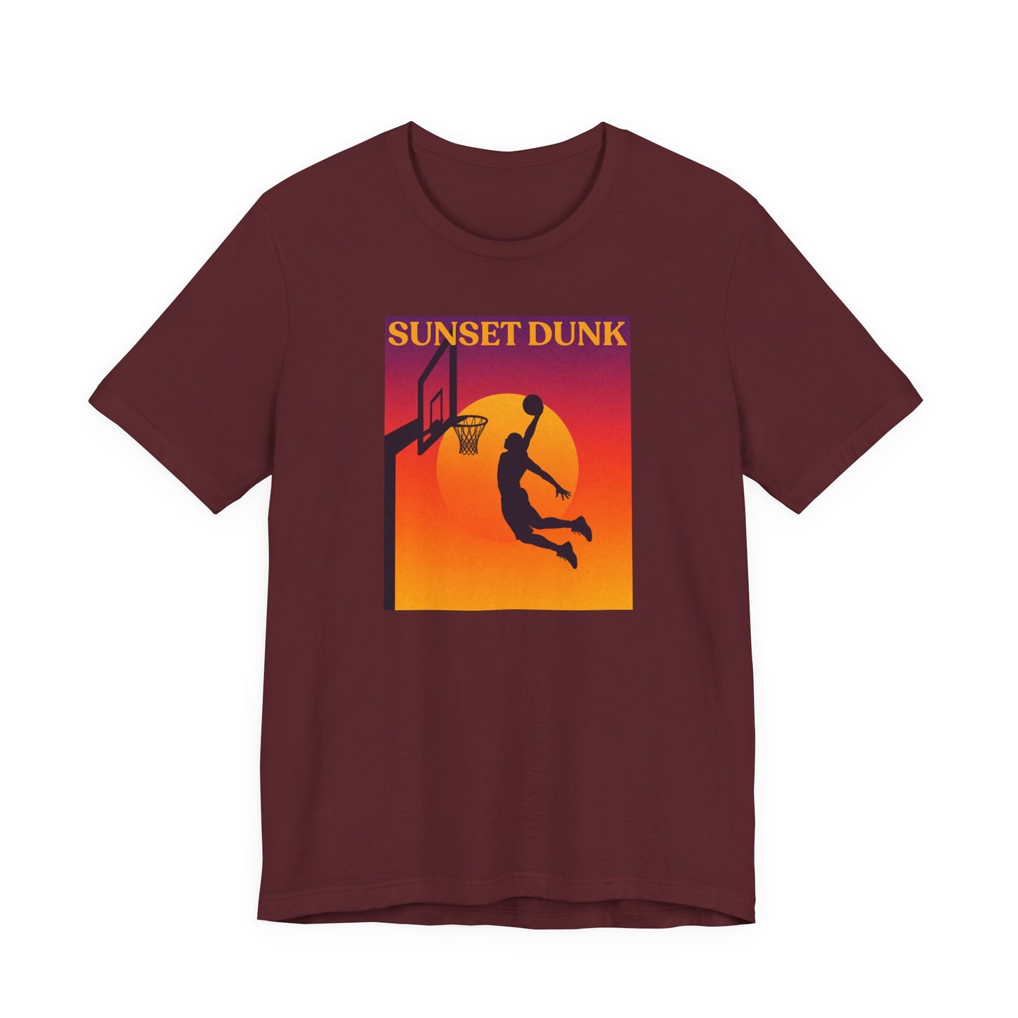 Sunset Dunk Basketball T-Shirt | Retro Silhouette Tee | Geschenk für Hooper