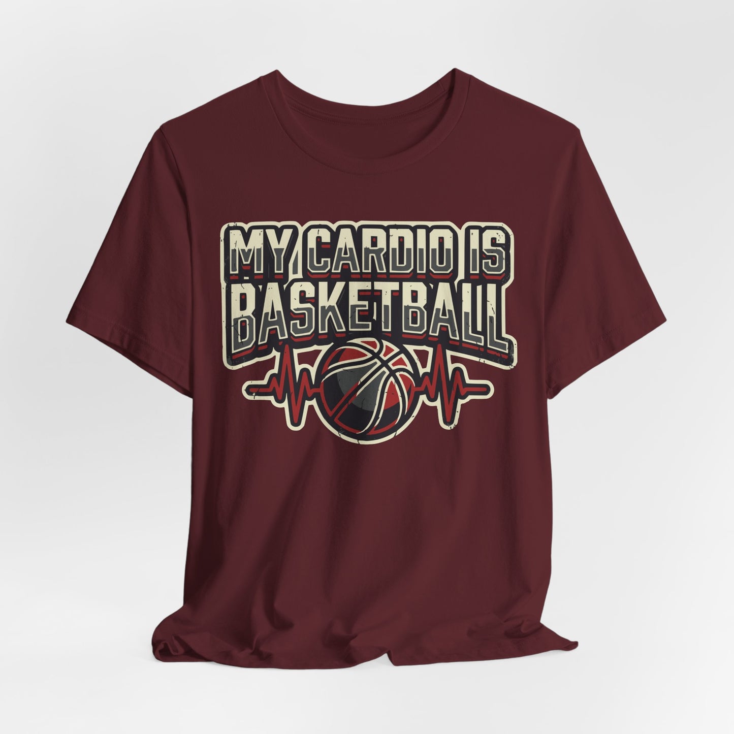 My Cardio is Basketball T-Shirt | Herzschlag Hooper Tee | Geschenk für Spieler