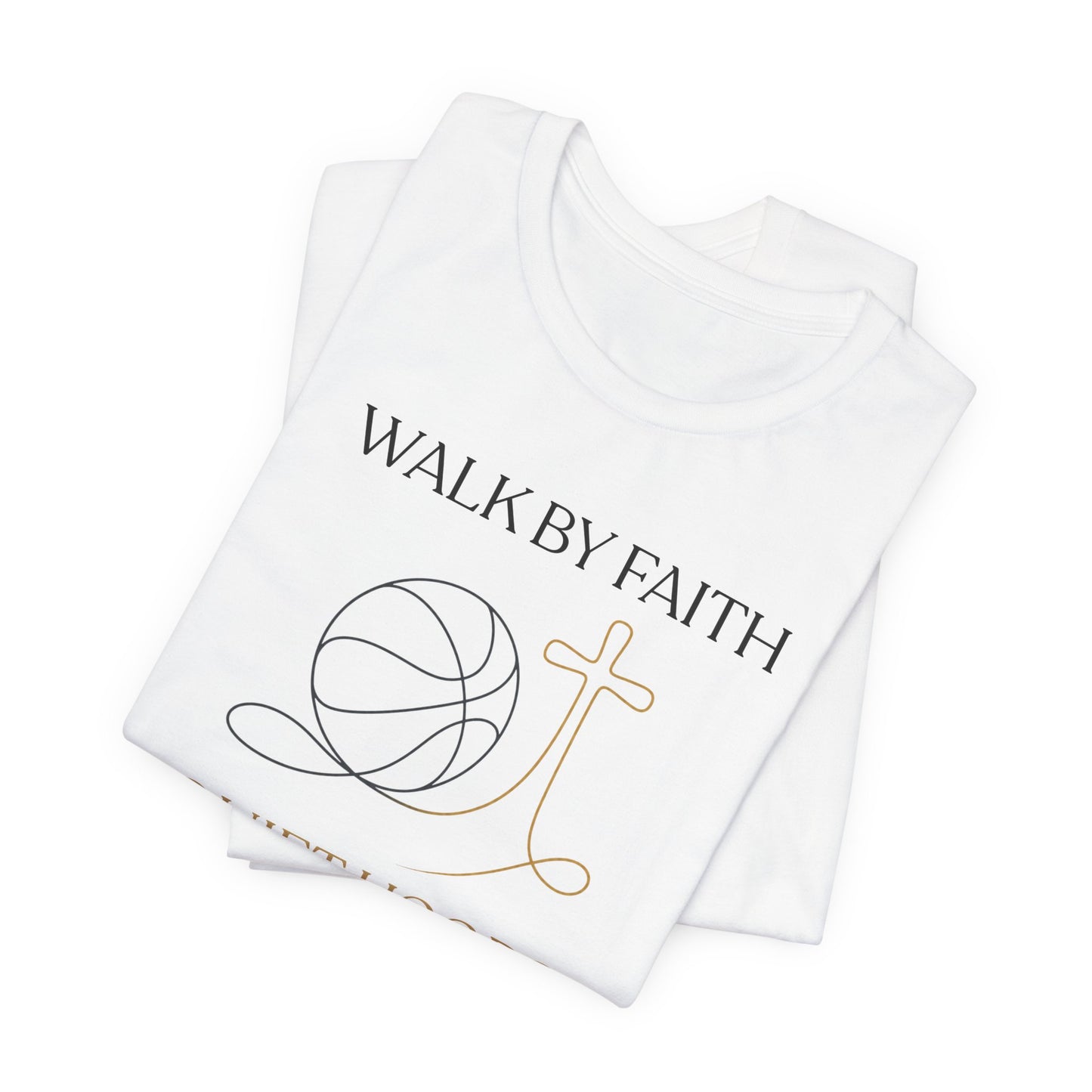 Walk by Faith Quiet Hoops Basketball T-Shirt | Spiritual Tee | Perfect Gift for Hoopers