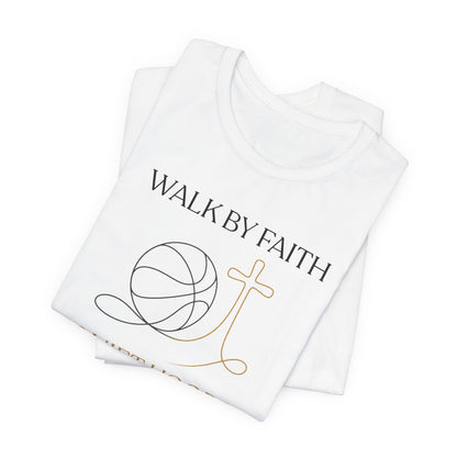 Walk by Faith Quiet Hoops Basketball T-Shirt | Spiritual Tee | Perfect Gift for Hoopers